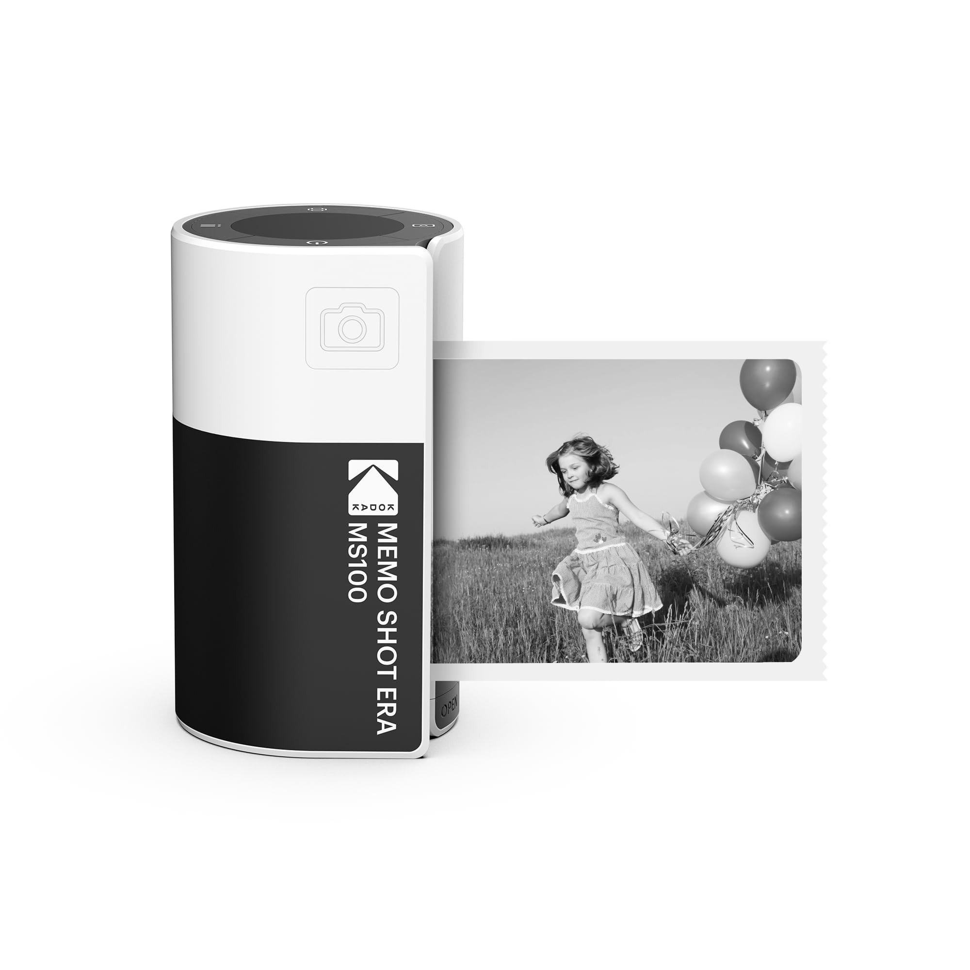 KODAK Memo Shot ERA Kids Instant Digital Camera and Photo Label Printer, White (Camera with 1 Rol... | Amazon (US)