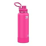 Takeya Sport Triple Wall Insulated Stainless Steel Water Bottle With Spout Lid, 40 Ounce, Pink Sweep | Amazon (US)