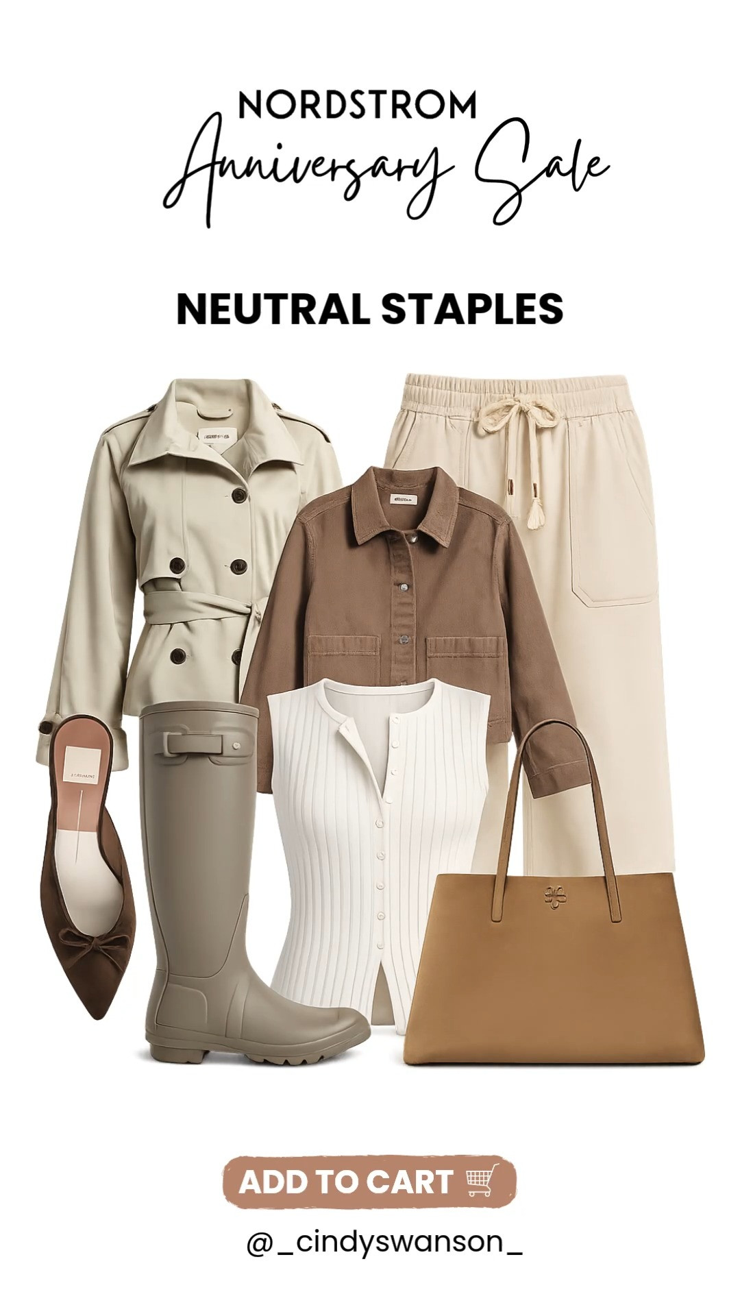 These neutral staples from the Nordstrom Anniversary Sale are the kind of pieces you'll wear year after year. 

From the classic trench coat and ribbed knit tank to rain boots, an everyday tote, and comfy drawstring pants, every item is timeless, versatile, and easy to mix and match.

💡 LTK MADE EASY
❤️ Heart = Support my posts!
🔖 Save = Get sale & restock alerts
📋 Lists = Keep favorites organized
📲 Share = Send lists and products to a friend. Hello, Christmas List!
💬 Comment = Ask me anything about these finds. :-) 

 #LTKootd #LTKOver40 #LTKSaleAlert