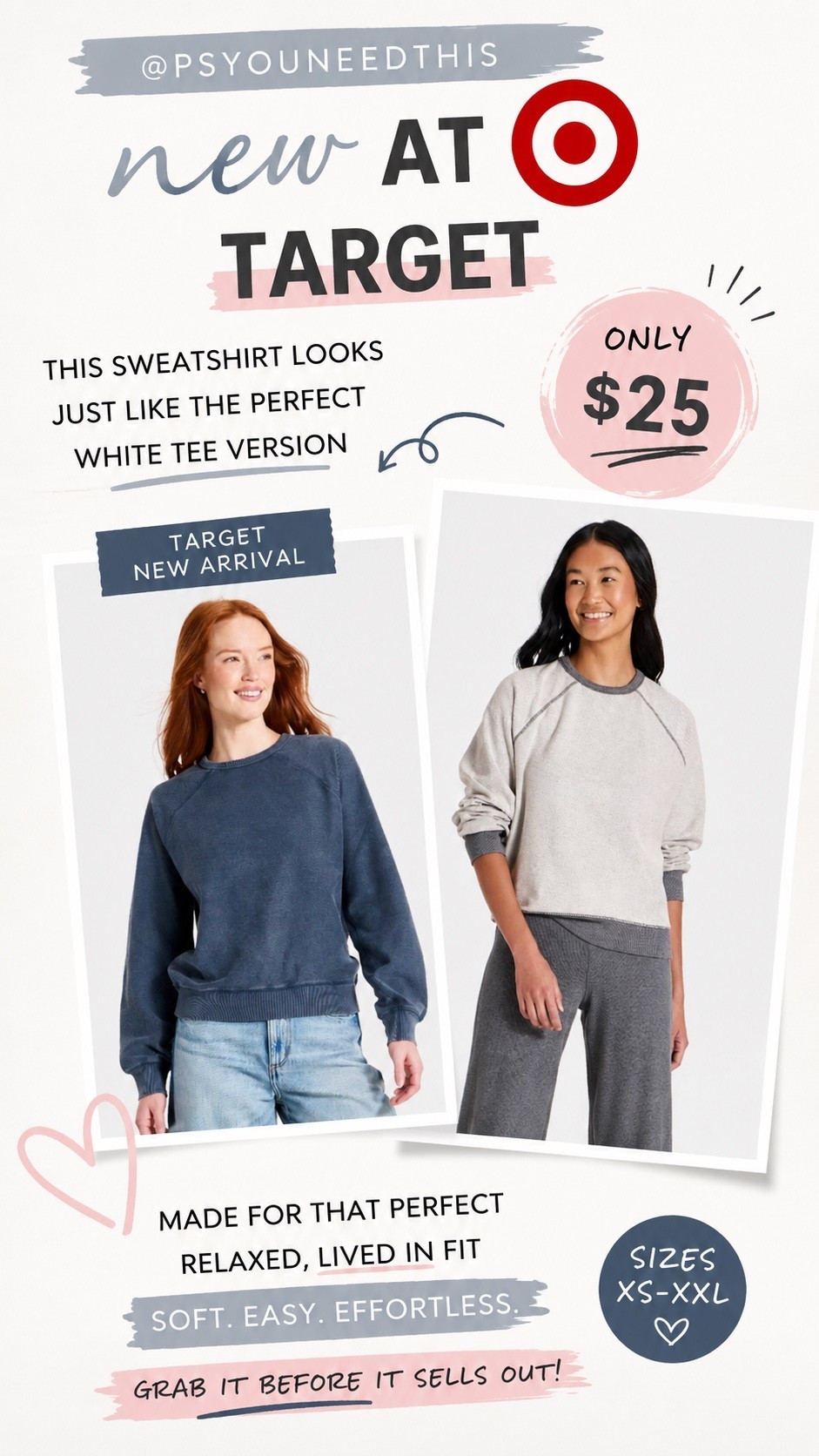 Cutest new Target sweatshirt - looks like Perfect White Tee! Just $25 and so good.

#LTKdayinmylife #LTKootd #LTKSeasonal