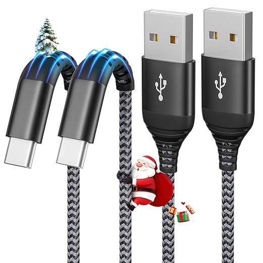 USB to USB C Cable 3A Fast Charging [2 Pack, 6FT], USB A to USB C Charger Cord, Upgraded Extra Du... | Amazon (US)