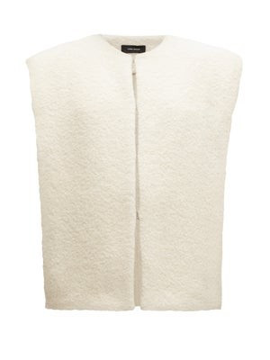 Gwendia wide-shoulder alpaca-blend bouclé gilet  | Isabel Marant | MATCHESFASHION UK | Matches (UK)