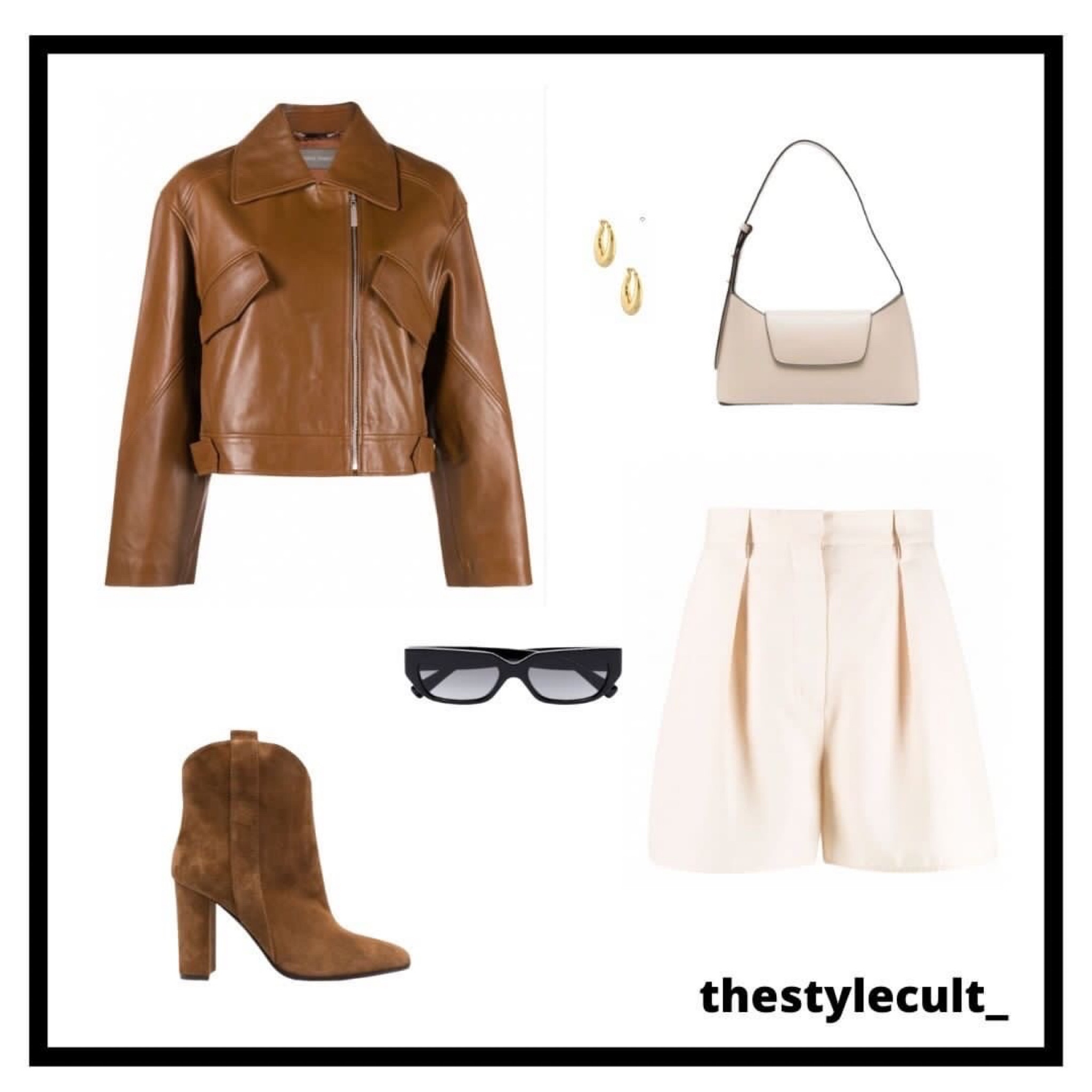 • alberta ferretti leather jacket | gold hoops | elleme shoulder bag | nanushka high waisted shorts | via roma 15 ankle boots | valentino sunglasses

#LTKSeasonal #LTKitbag #LTKstyletip
