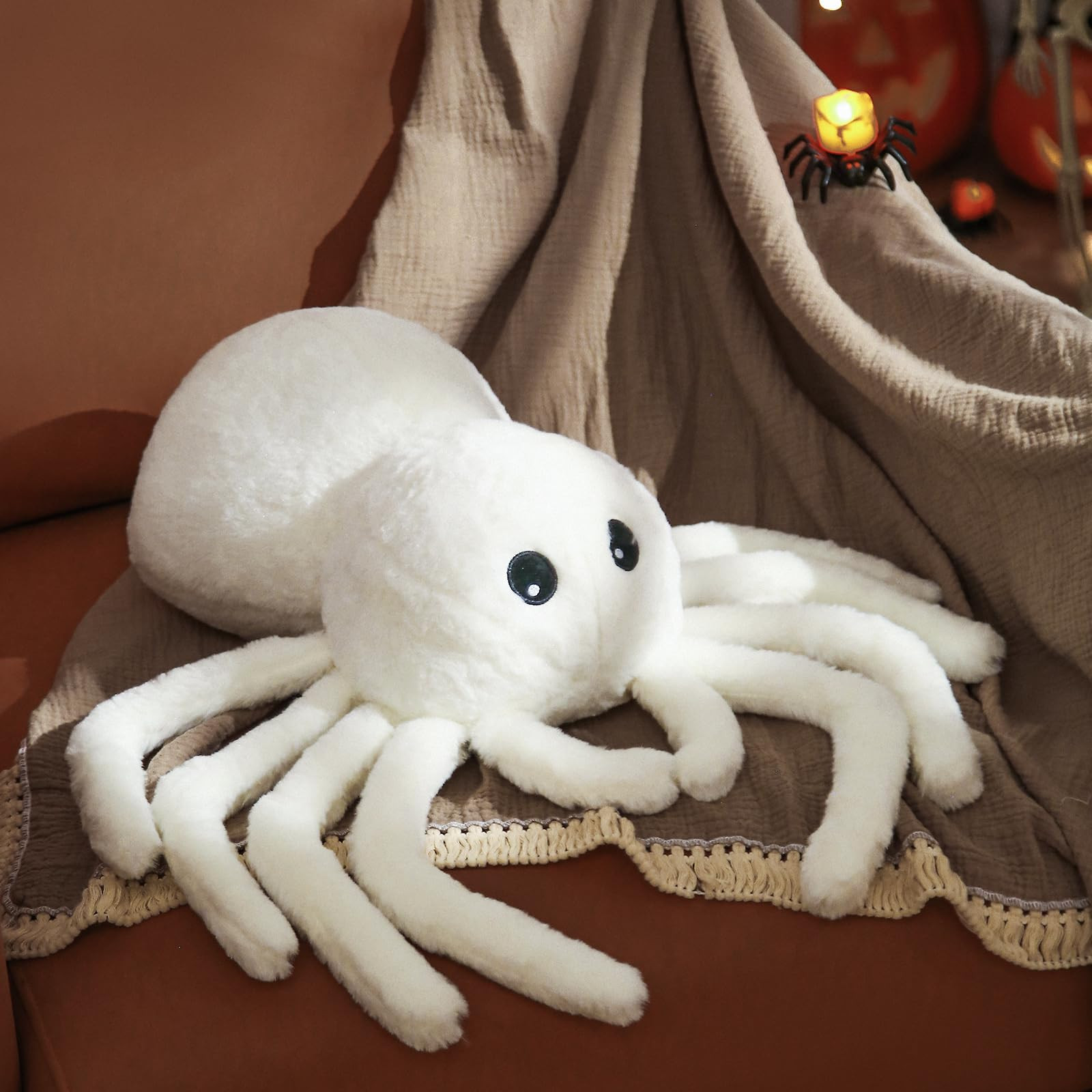 YRXRUS Spider Pillows, Halloween Pillows, Cute Spider Shaped Throw Pillow for Happy Halloween Dec... | Amazon (US)