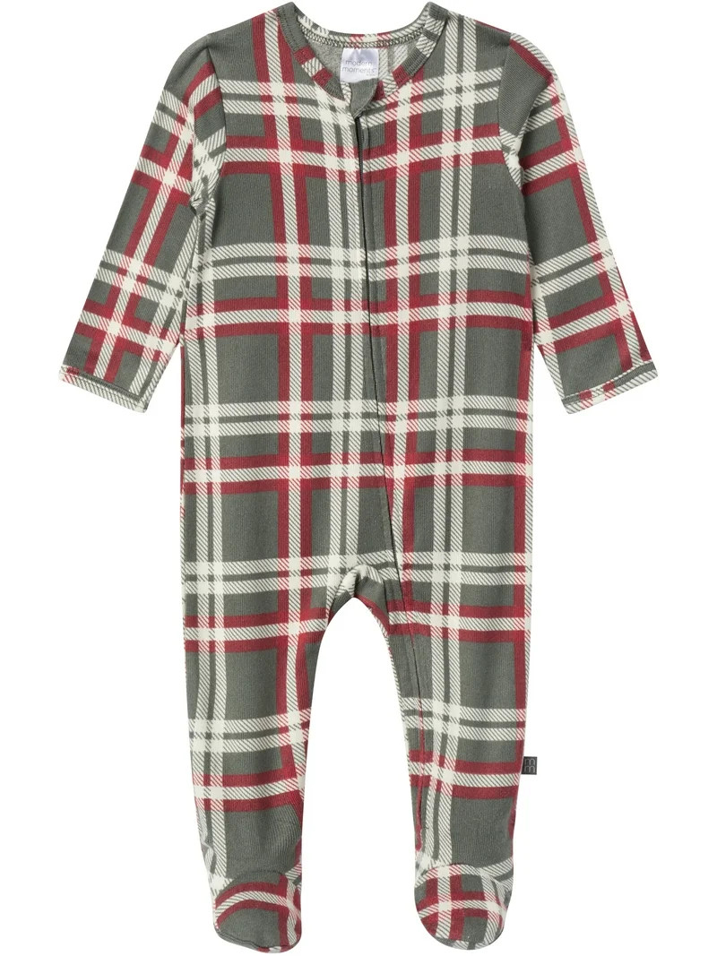 Modern Moments by Gerber Gender Neutral Sleep ´N Play Christmas Pajamas, Sizes Newborn - 6/9 Mon... | Walmart (US)
