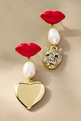 Clare V. Le Charm Heart & Whiskers Earrings | Anthropologie (US)