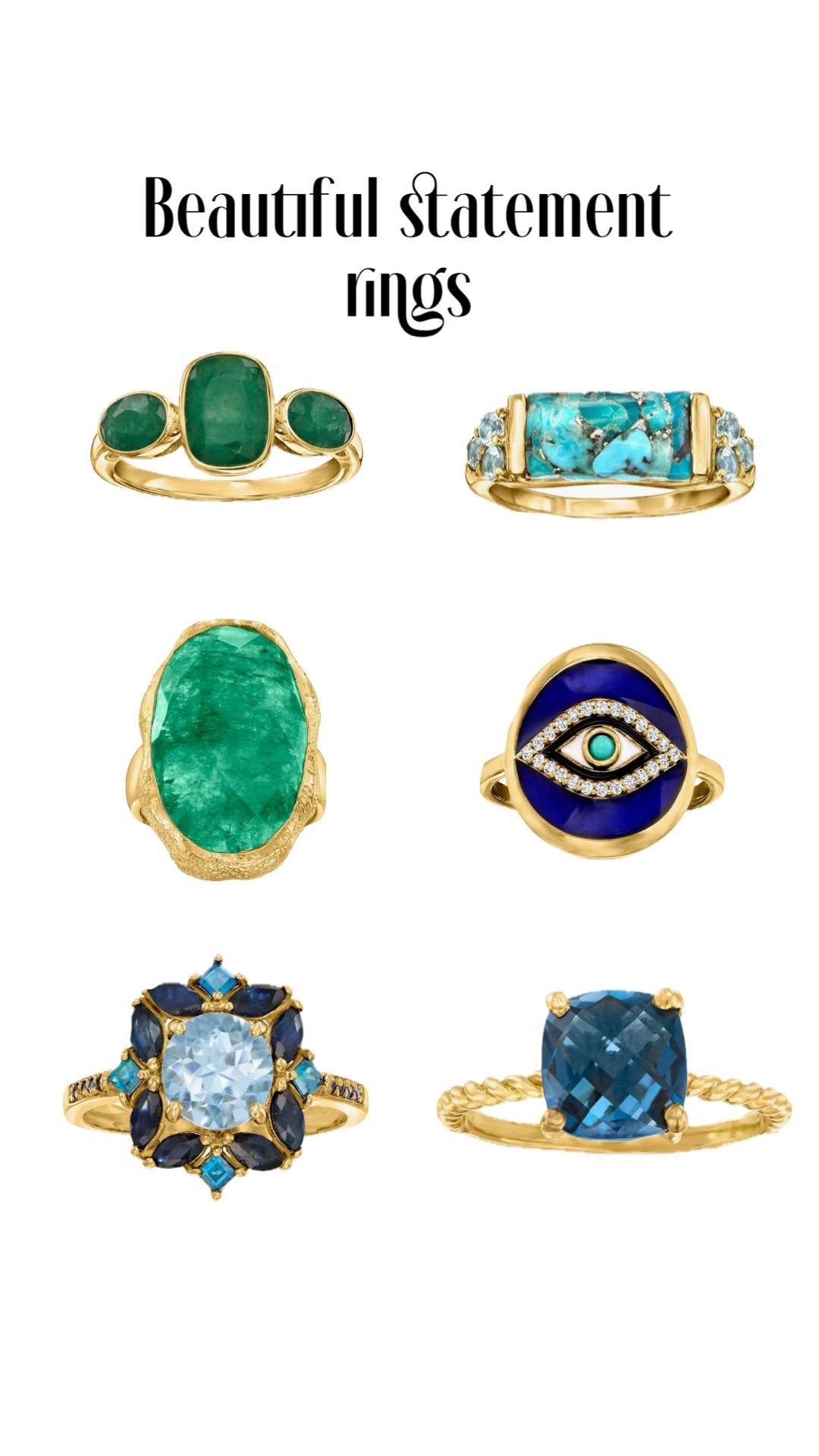 Beautiful, high quality statement rings on Amazon. Bring some color & character to your fingers 💕

#jewelry #rings