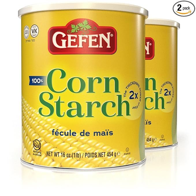 Gefen Corn Starch 100% Pure, 16oz, Resealable Lid, (2 Pack, Total 2 Lbs) Gluten Free Thickener, J... | Amazon (US)
