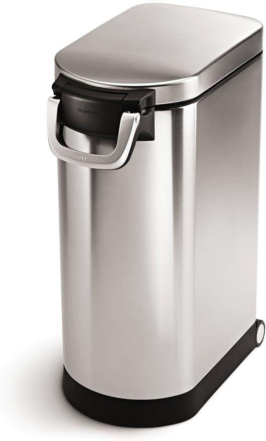 Simplehuman 35 Liter, 40 lb / 18.1 kg X-Large Pet Food Storage Container, Brushed Stainless Steel... | Amazon (US)