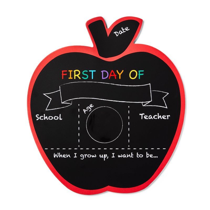 First and Last Day of School Reversible Apple Shaped Sign - Mondo Llama™ | Target