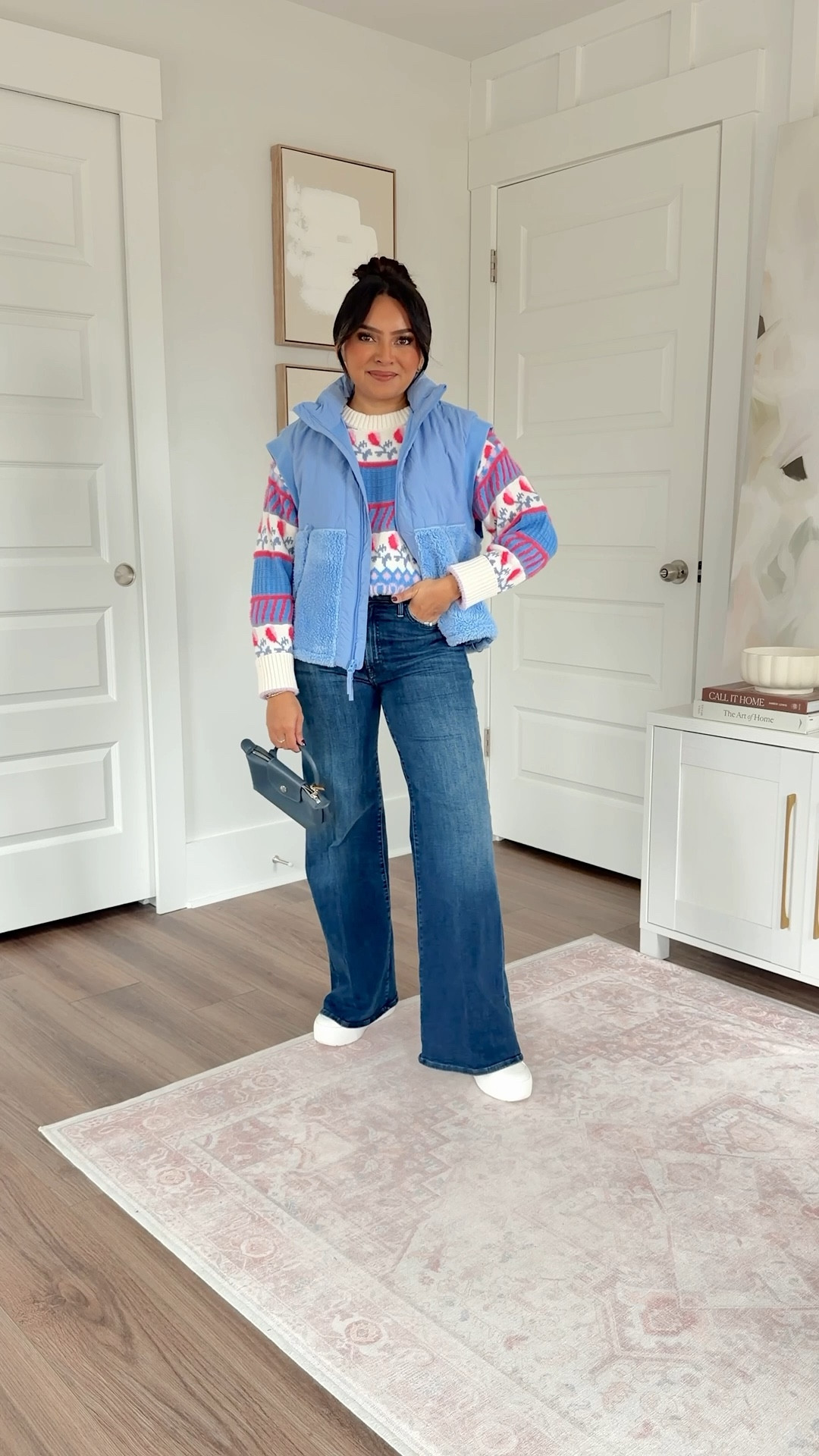 Vest size xxs TTS
Sweater size xxs TTS 
Jeans size 26 - these are the petite size, labeled as “lil”
Sneakers size 6.5 TTS 

#LTKPetite #LTKFindsUnder50 #LTKootd