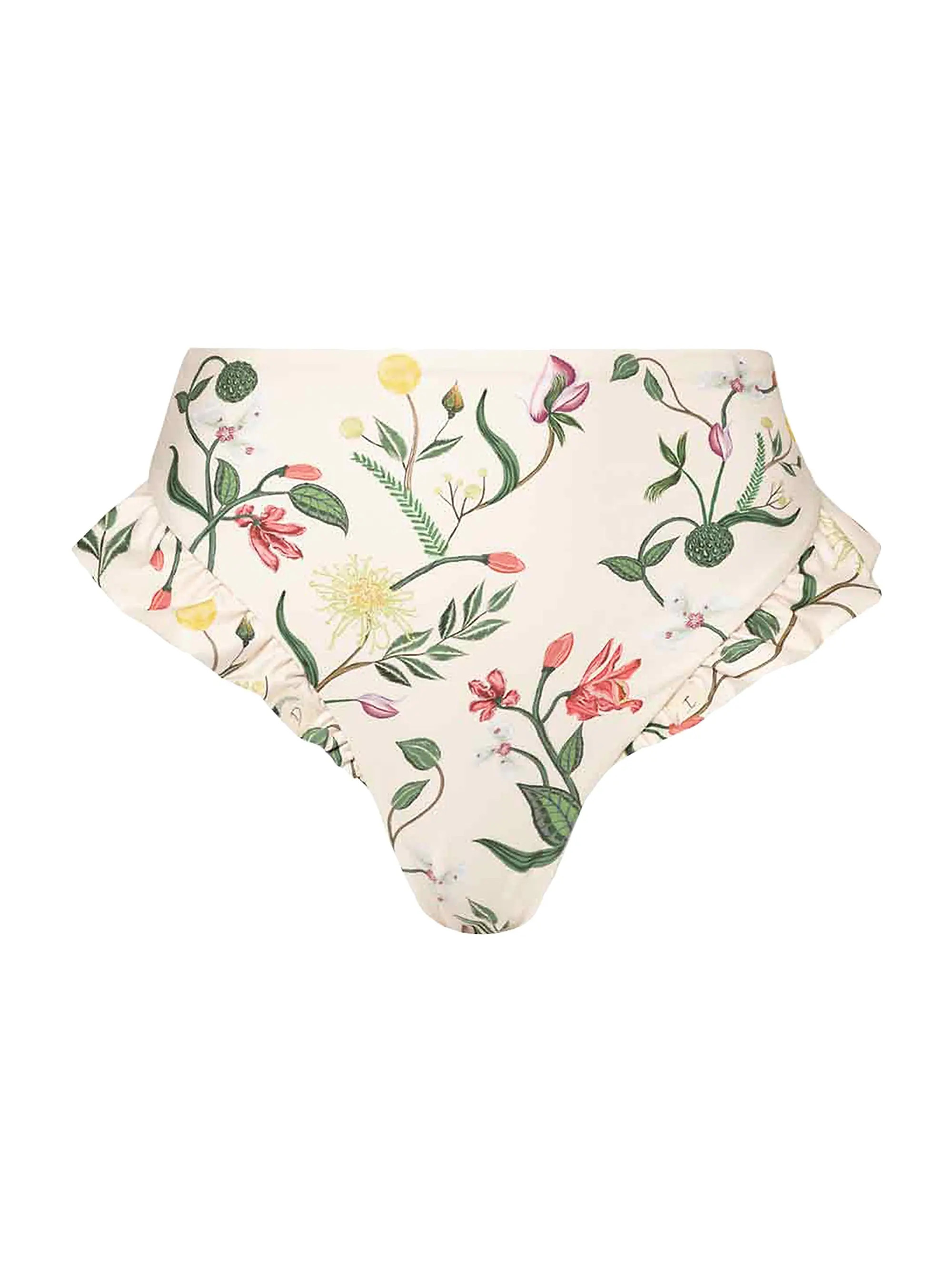 Alma Jengibre Cultivo Ruffled Floral Bikini Bottom | Saks Fifth Avenue