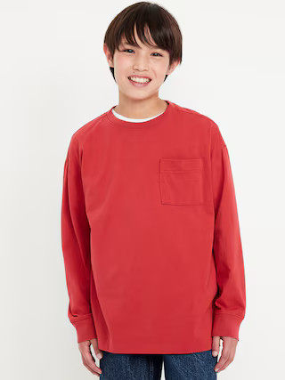 Oversized Long-Sleeve Pocket T-Shirt for Boys | Old Navy (US)