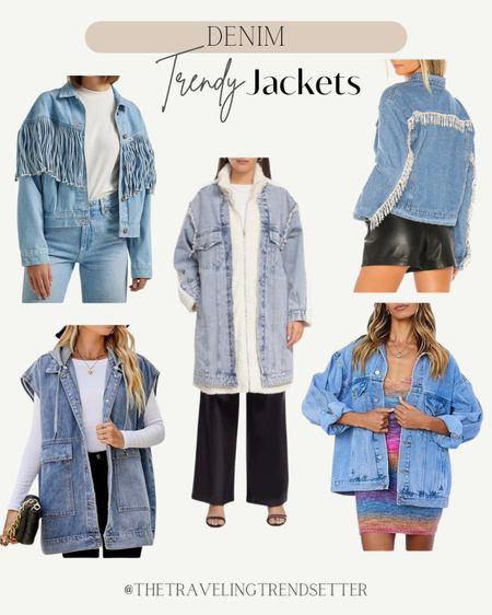 Denim trendy jackets 

#LTKsalealert #LTKover40 #LTKworkwear