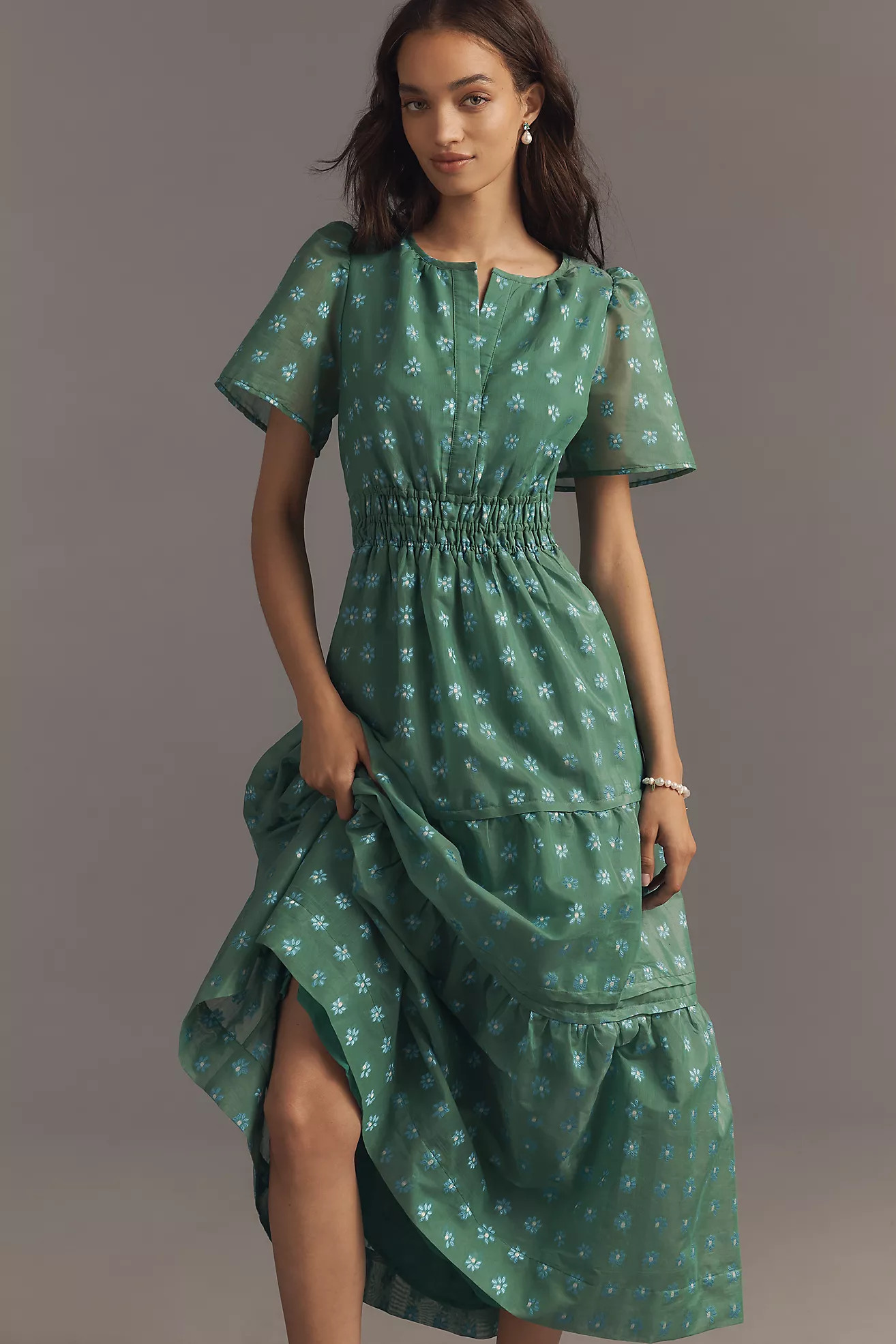 The Somerset Jacquard Maxi Dress | Anthropologie (US)