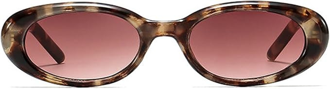 helena Trendy Retro Oval Sunglasses for Women Tiny 90s Classic Small Shades Eyewear UV400 Fashion... | Amazon (US)