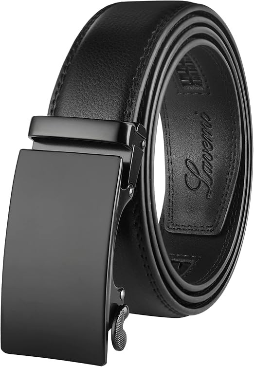 Lavemi Men's Real Leather Ratchet Dress Casual Belt, Cut to Exact Fit, Elegant Gift Box | Amazon (US)
