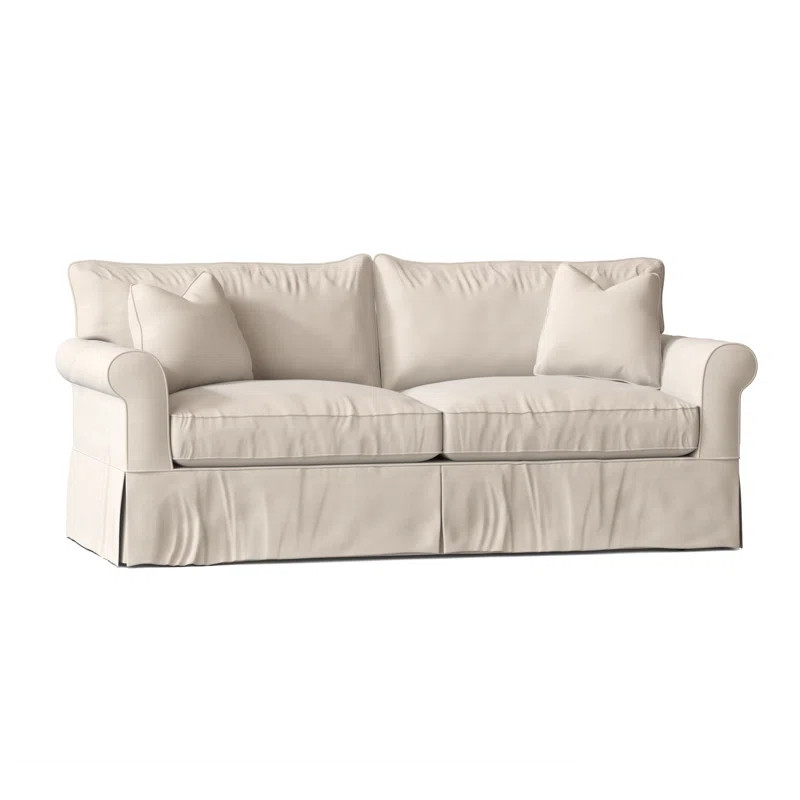 Amari 84'' Rolled Arm Slipcovered Sofa with Reversible Cushions | Wayfair North America