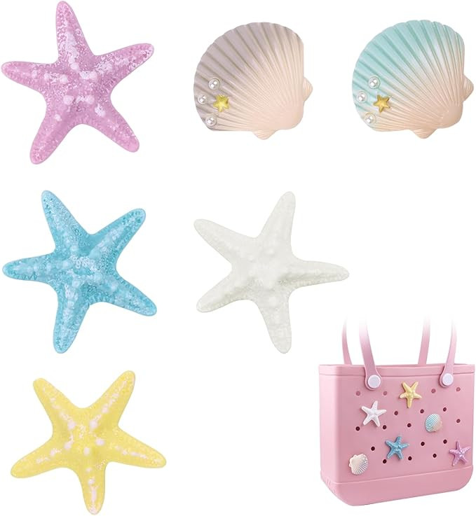 WORBSS Charms for Bogg Bag - Simple Modern Beach Bag Charms - Simply Southern Beach Tote Accessor... | Amazon (US)