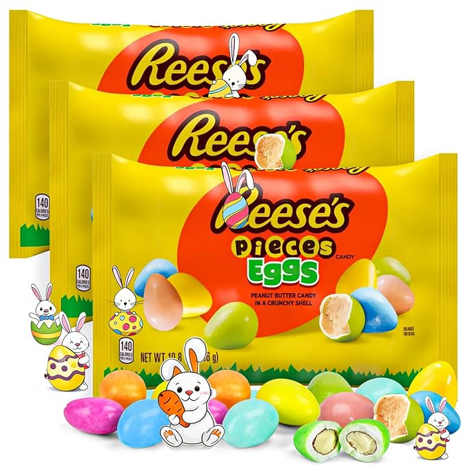Easter Basket Favorite Peanut Butter Chocolate Eggs Pastel Candy Bulk Pack Creamy Center Crunchy ... | Amazon (US)