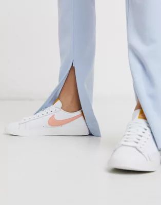 Nike Blazer Low in white and pink | ASOS (Global)