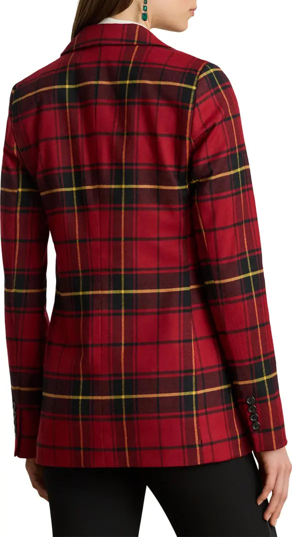 Plaid Double Breasted Wool Blend Blazer | Nordstrom