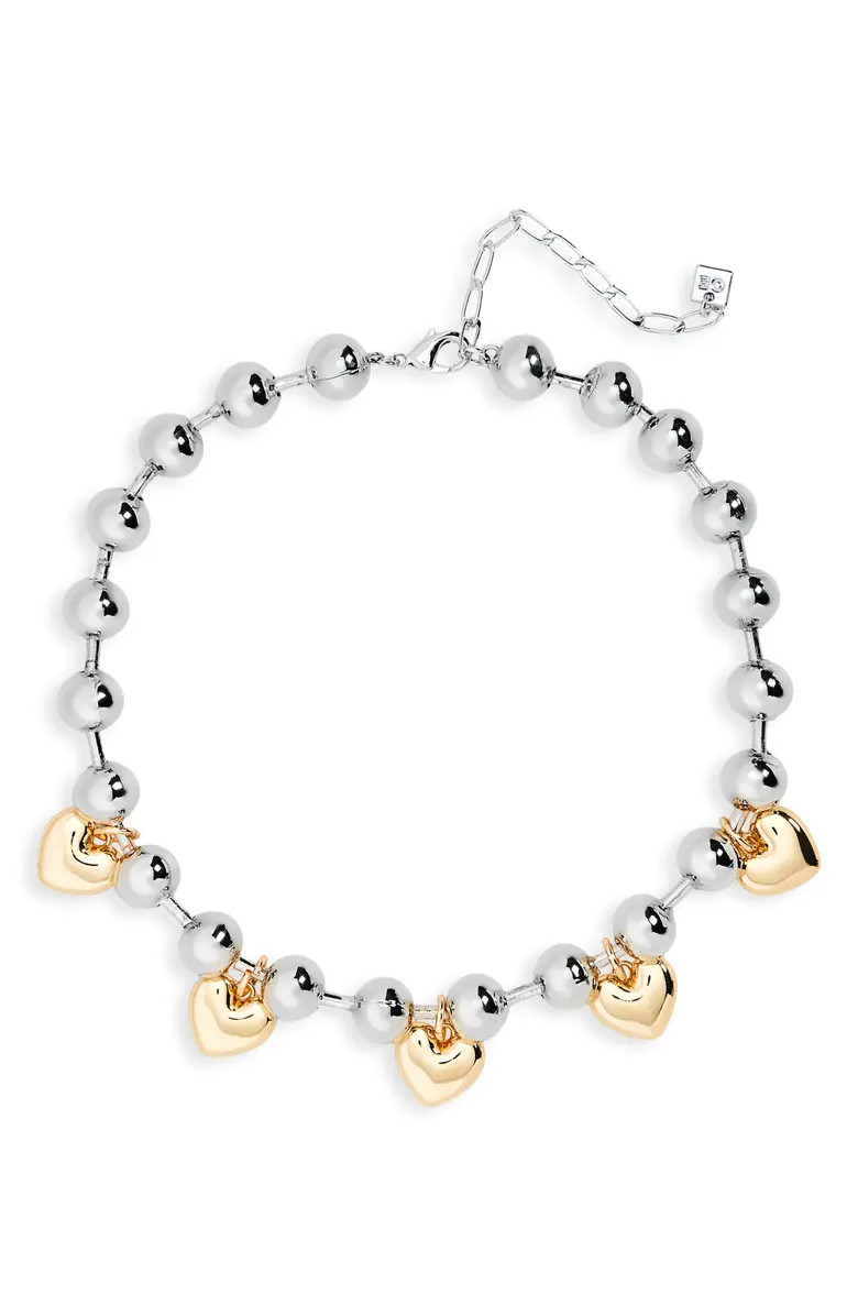 Open Edit Heart Orb Collar Necklace | Nordstrom | Nordstrom