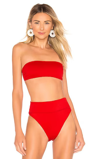 Kelsey Bikini Top in Red Memorial Day Fourth 4th Of July Patriotic Swimsuit Swimwear Outfit Outfits | Revolve Clothing (Global)