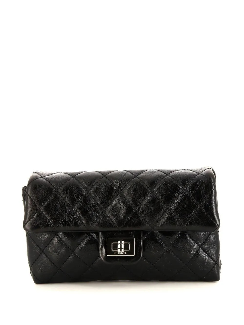 CHANEL Pre-Owned 2.55 Classic Flap belt bag - Black | Farfetch Global