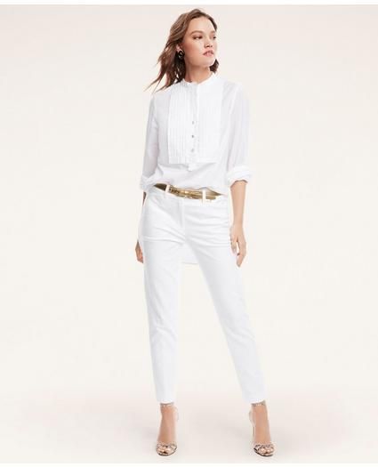 Cotton Tuxedo Blouse | Brooks Brothers