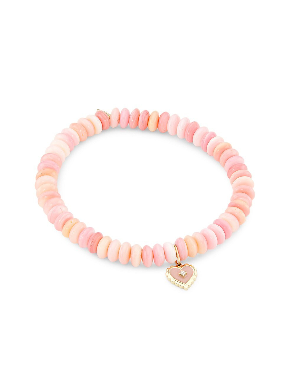 Women's 14K Yellow Gold, Conch-Shell, & Diamond Beaded Bracelet | Saks Fifth Avenue