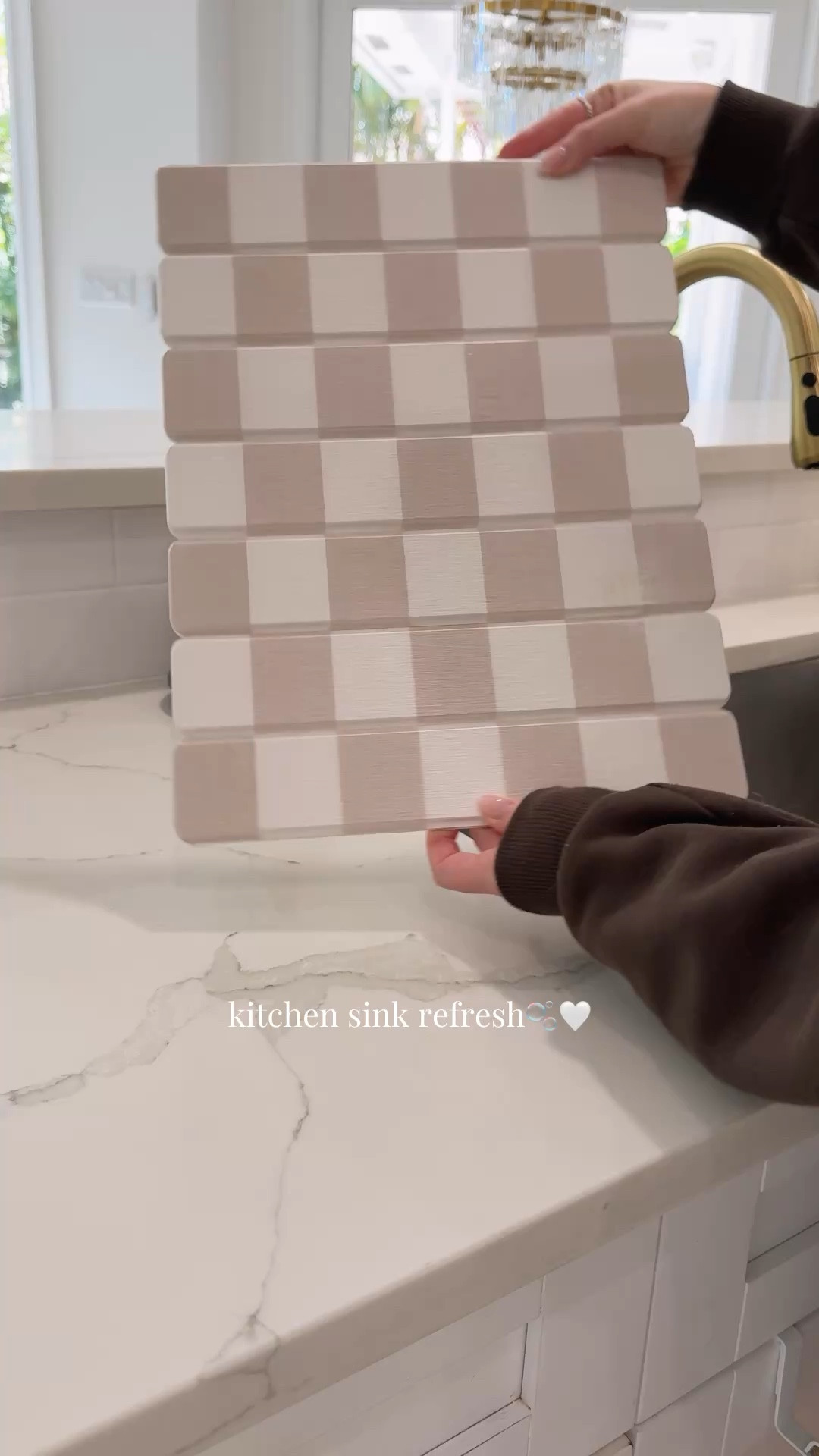 Kitchen sink refresh 🫧 these stone drying mats are amazing for the kitchen! They dry so quickly and look nice on the counter 🤍 

Amazon big spring sale, gold faucet, hand soap, instant dry, sink caddy, bamboo brush, spring home, fancythingsblog 

#LTKmorningroutine #LTKSaleAlert #LTKHome