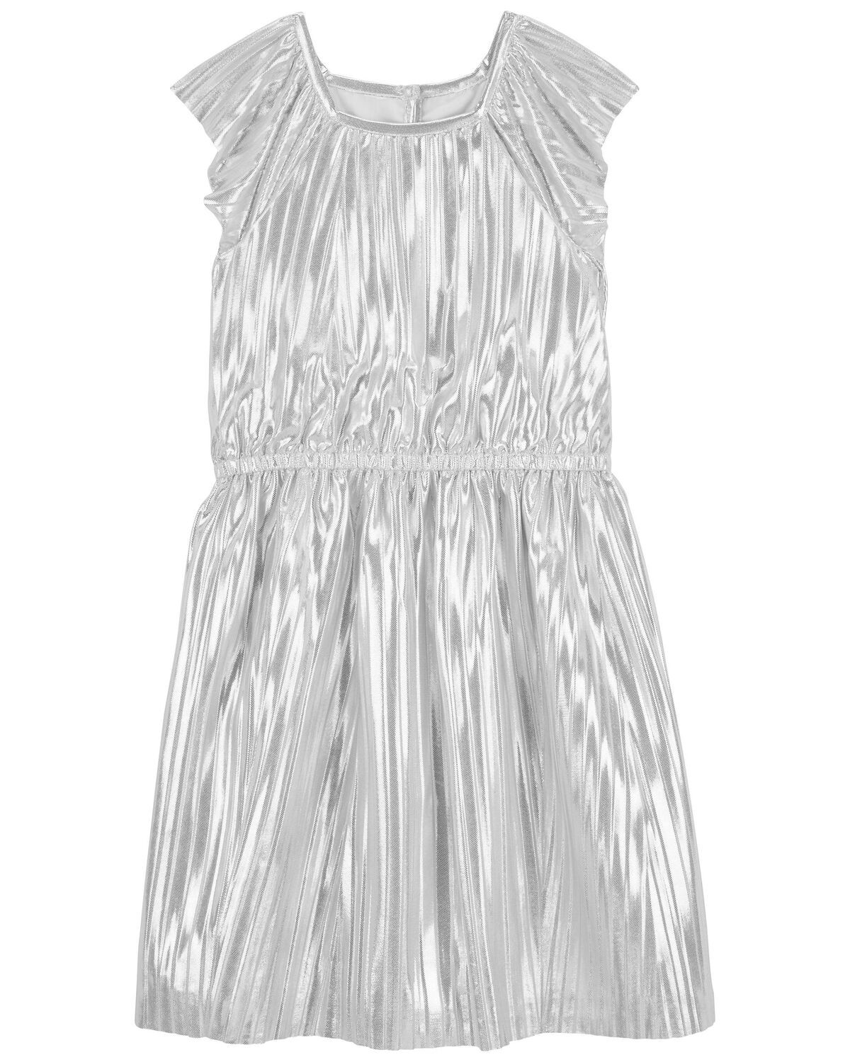 Kid Metallic Pleated Flutter Party Dress - OshKosh | Carter's | Carter's Inc