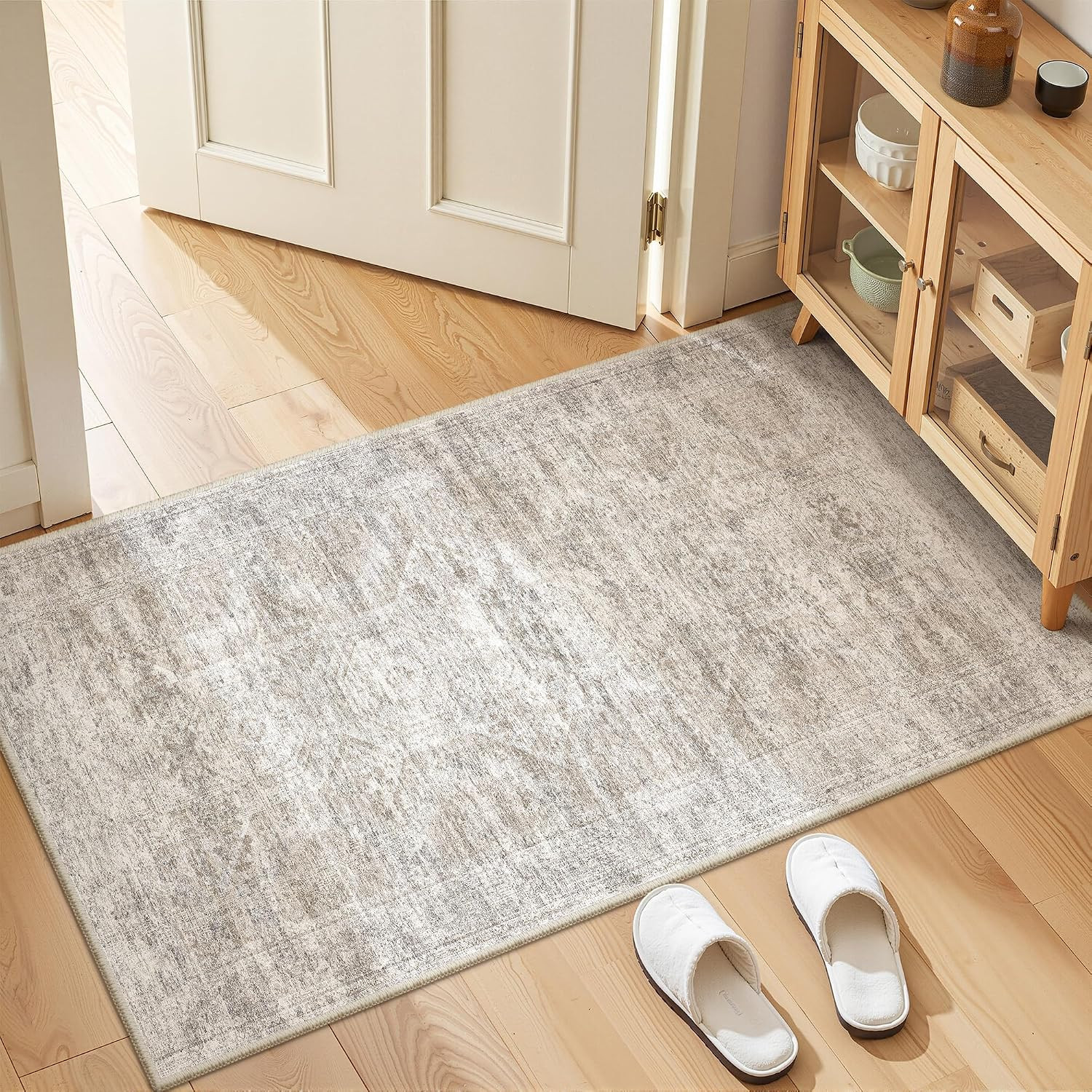 2x4 Rug Runners for Hallways Non Slip,Taupe | Amazon (US)