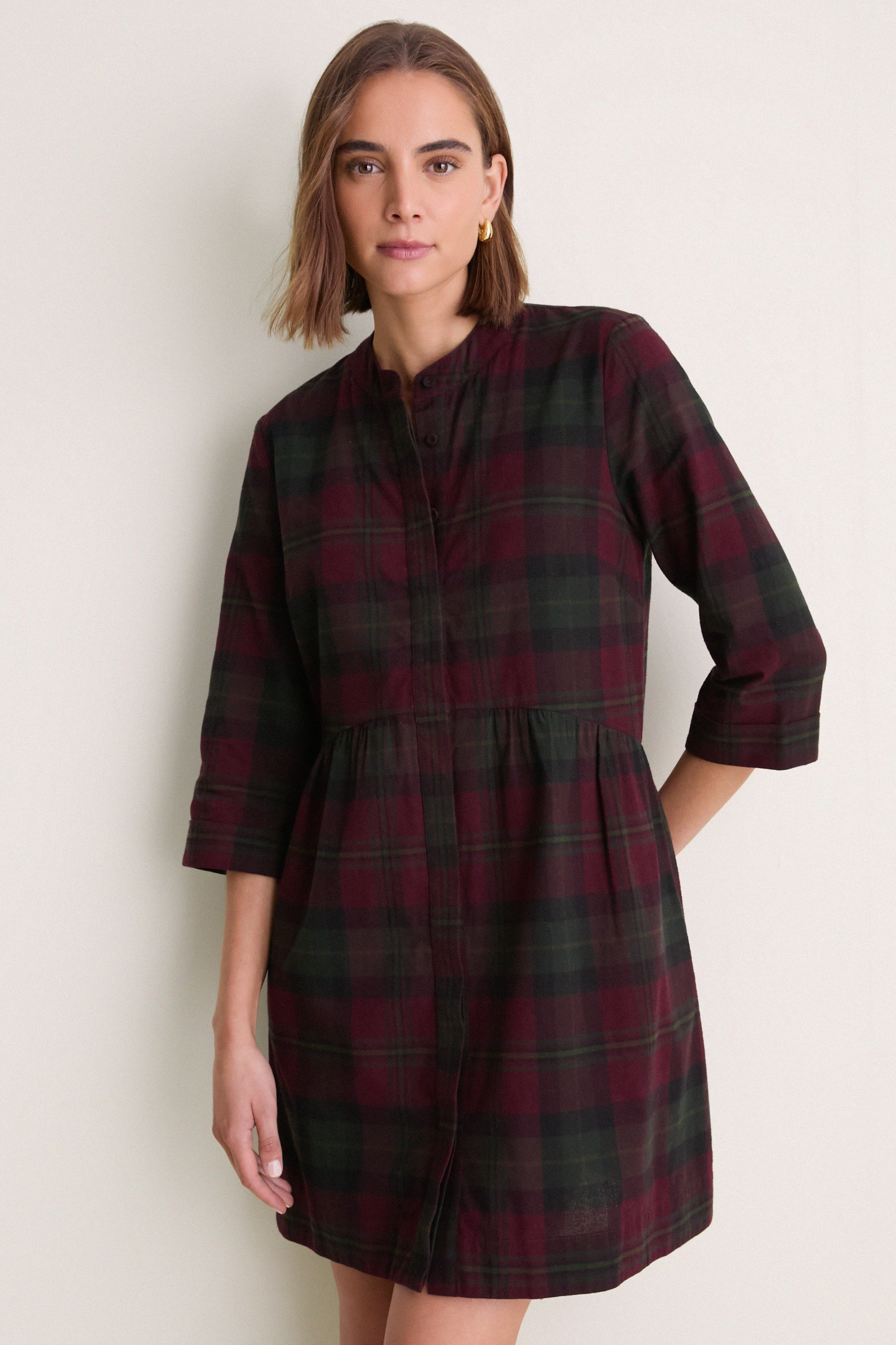 Highland Plaid Royal Shirt Dress | Tuckernuck (US)