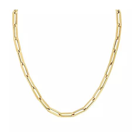 14K Yellow Gold Large Paperclip Necklace | Sam's Club