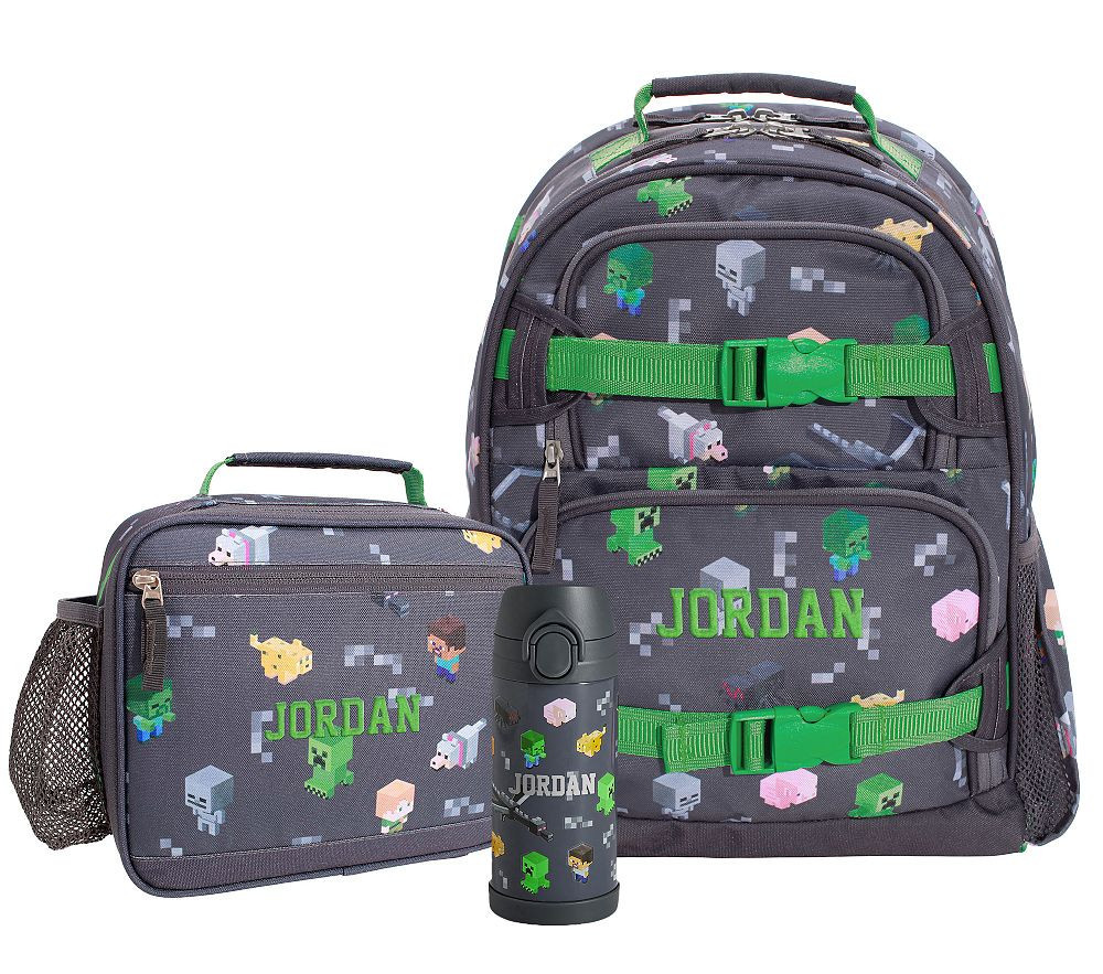 Mackenzie Minecraft RPET Backpack Bundle: XL Backpack, Cold Pack, 12oz. Water Bottle | Pottery Barn Kids