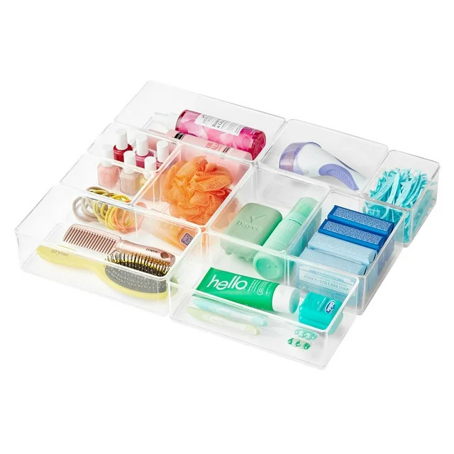 The Home Edit 10-Piece Clear Plastic Modular Bath Edit | Walmart (US)