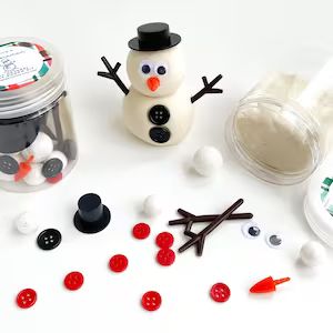 Snowman Playdough Kit, Christmas Playdough Jar, Play Dough Party Favors, Christmas Sensory Jar, C... | Etsy (US)