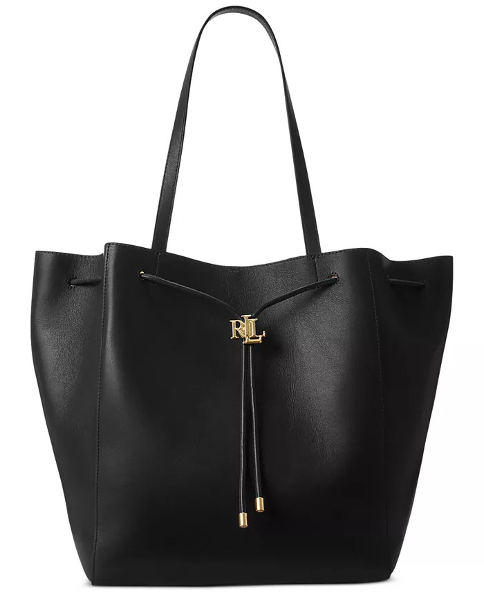 Lauren Ralph Lauren Andie Large Leather Drawstring Tote - Macy's | Macy's