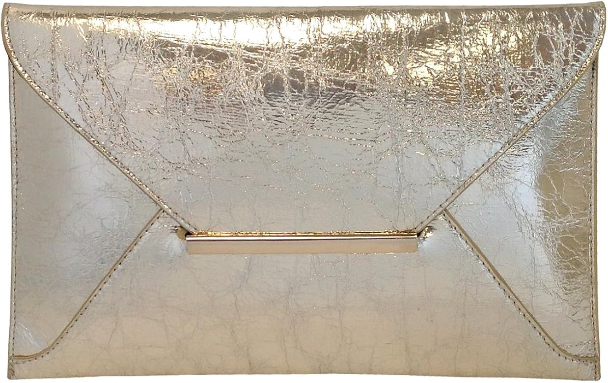 Crushed Metallic Envelope Clutch | Amazon (US)