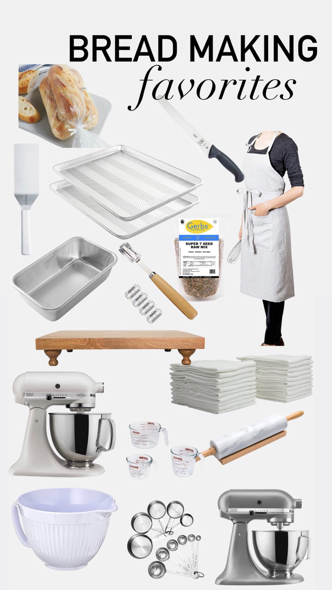 Here’s a collection of all my favorite bread making accessories! I especially love the flour sack towels to lay over the dough while rising. #LTKFind

#LTKfamily #LTKhome