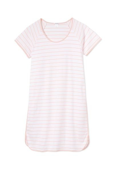 Pima Nightgown in Peach | LAKE Pajamas