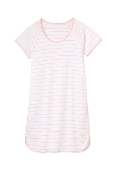 Pima Nightgown in Peach | LAKE Pajamas