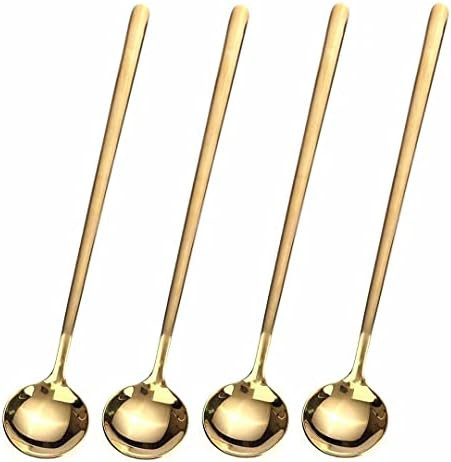 4 PCS 6.7 Inches Coffee Spoons, Stirring Spoons, Tea Spoons Long Handle, Gold Teaspoons, Gold Spo... | Amazon (US)