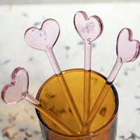 2Pc Heart Shaped Glass Stirring Rod, Coffee Stirring, Stirring Stick, Mixing Coffee Tea Drink, Cute Sticks | Etsy (US)
