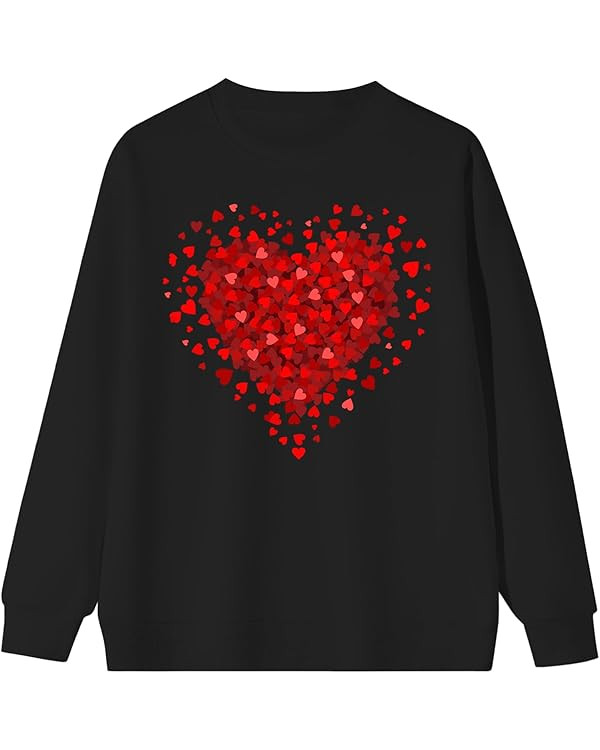 KamdFoen Valentines Sweatshirt for Women Cute Graphic Long Sleeve Fitted Crewneck Pullover Tops C... | Amazon (US)