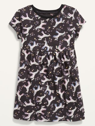 Jersey-Knit Short-Sleeve Dress for Toddler Girls | Old Navy (US)