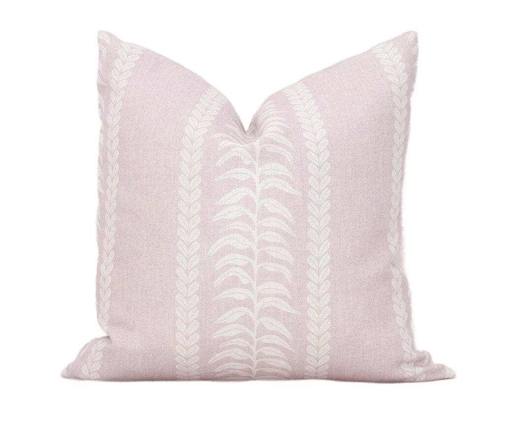 Lavender Trailing Vine Linen Decorative Pillow Cover, Throw Pillow, Accent Pillow, Pillow Sham Li... | Etsy (US)