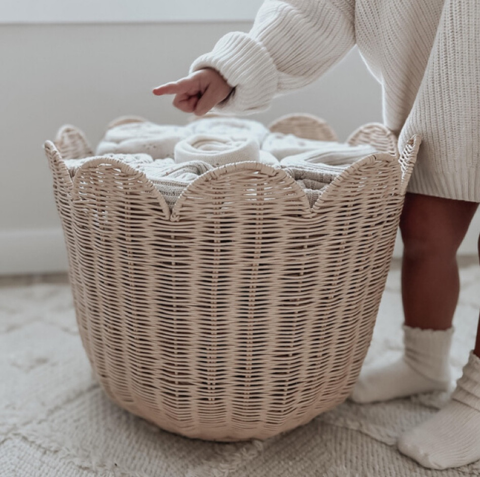 the perfect little scalloped basket for a nursery or playroom! 🫶🏼

#LTKbump #LTKbaby #LTKhome